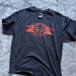Harley-Davidson Black and Orange Wolf Graphic Tee